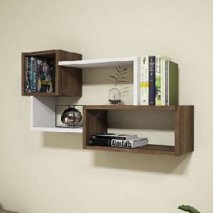ASIR GROUP Етажерка AFRO 51x90, 6 cм бяла/кафява (AS0513)