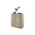 Bogdan Furniture I Шкаф Мебели Богдан Модел 276/ 3009, с два рафта, плавно затваряне, Сонома тъмна