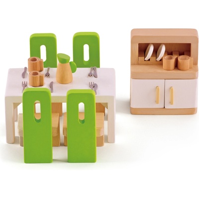 HaPe International Комплект дървени мини мебели Hape - Трапезария (H3454)