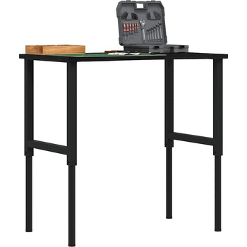 vidaXL Работна маса тъмнокафява Дъб от масивна дървесина (3309699)