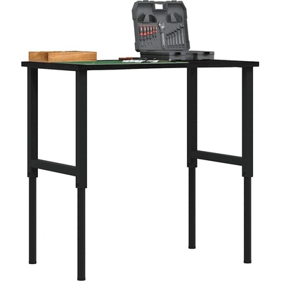 vidaXL Работна маса тъмнокафява Дъб от масивна дървесина (3309699)