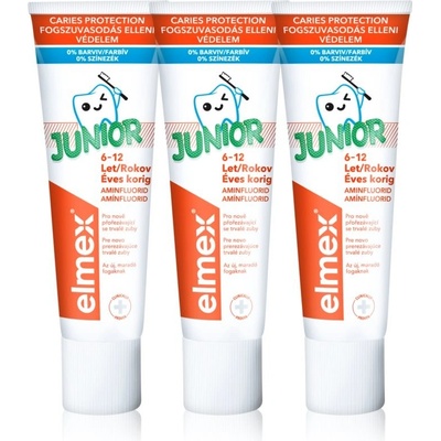 Elmex Junior 6-12 pro děti 3 x 75 ml