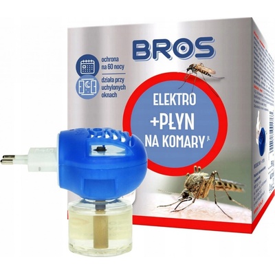 Bros elektrický odpařovač proti komarům s tekutou náplní 40ml (60 nocí)