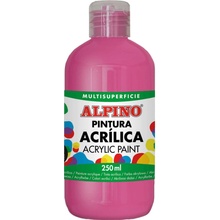 Alpino Fľaša akrylové farby do školy 250ml. magenta