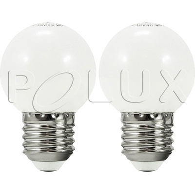 2x náhradní LED žárovka do světelného řetězu KANATA E27 G45 0,5W červené světlo Plx KANATA 308757