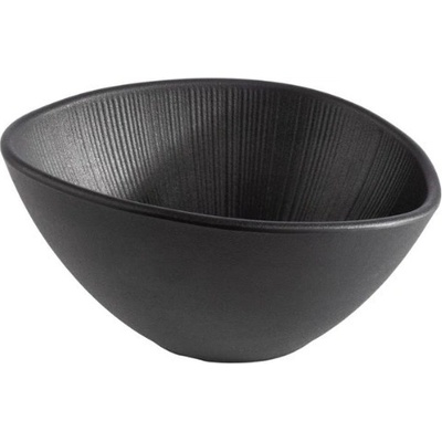 APS miska oválná Nero melamin černá 19 x16,5 cm