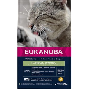 EUKANUBA Grain Free Adult Hairball Indoor - за изчистване стомаха от космени топки 2kg