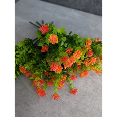 lacne-dekoracie.sk Kytička mini-Ružičky 120C 35cm oranžové