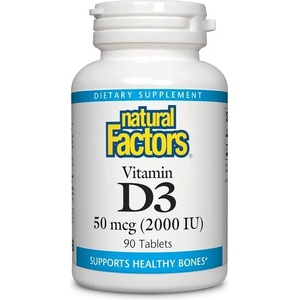 Natural Factors Vitamin D3 / Витамин D3, 2000 IU, 90 таблетки Natural Factors (1052 NF A)