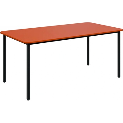 JSBR 170 N jídelní stůl kovová podnož černá deska 18 mm 1700 x 900 mm pomeranč