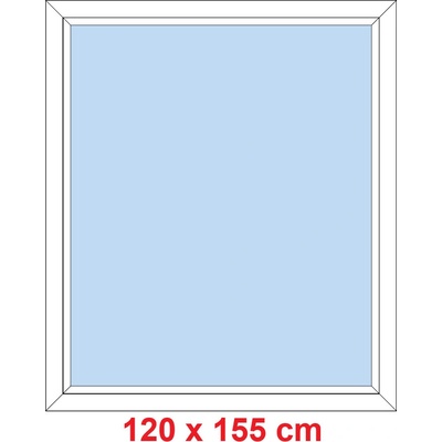 Soft Plastové okno 120x155 cm FIX neotevíravé Bílá