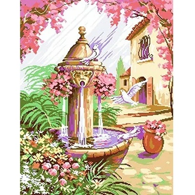 Казанлъшки гоблени Гоблен Градински фонтан Anchor (Немски)