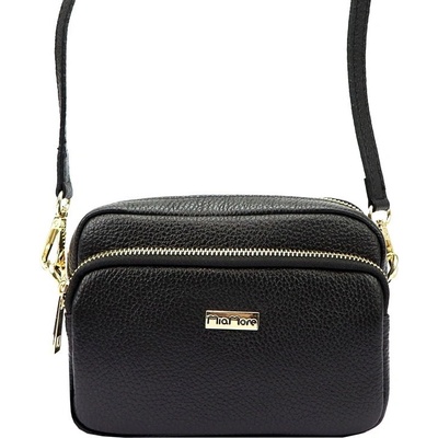 Malá kožená crossbody kabelka Mia More no. 062 černá