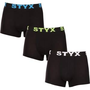 Styx Набор от три - мъжки боксерки Styx спортен ластик надразмер многоцветни Styx | Cheren | МЪЖЕ | 3XL