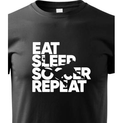 Dětské tričko Fotbal eat sleep soccer repeat ČernáCanvas Dětské tričko Bezvatriko.cz 1560