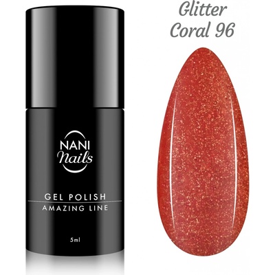 NANI Gel lak Amazing line Glitter Coral 5 ml – Zboží Dáma