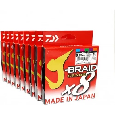 Daiwa Плетено влакно Daiwa J-BRAID GRAND X8 MULTICOLOUR (мултиколор) - 300m (12795-1xx)