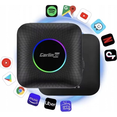 Carlinkit CarPlay Ai Box LED s Android 13 8+128GB pro originální autorádia s CarPlay (CPC200-TBOX-PLUS-LED) – Zbozi.Blesk.cz