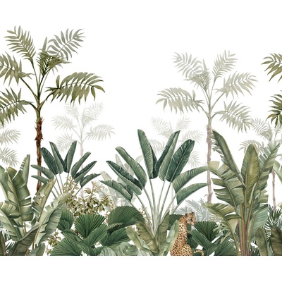 Esta Home 158951 Vliesová fototapeta džungľa palmy tropické listy leopard Paradise rozmery 300x279cm
