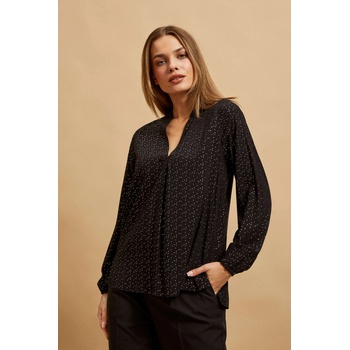Moodo Черна риза с V-образен деколте Moodo Moodo | Cheren | ЖЕНИ | 46