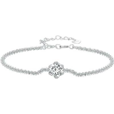 Grace Silver Jewellery stříbrný náramek Tania MOISSANITE NR-MSB006/28 stříbrná