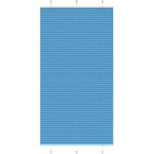 vidaXL Плисирана щора, синя, 110x200 см, ширина на плата 109, 4 см, полиестер (4015213)