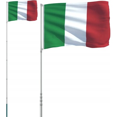 ITALSKÁ VLAJKA SE STOŽÁREM 5,55M HLINÍKOVÝ
