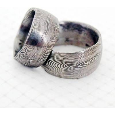 Snubní prsteňy kovaná nerezová ocel damasteel DA-1004