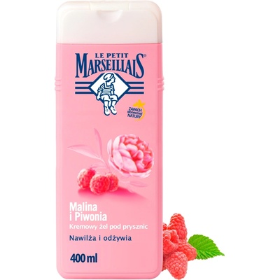 Le Petit Marseillais Raspberry&Peony krémový sprchový gel 400 ml