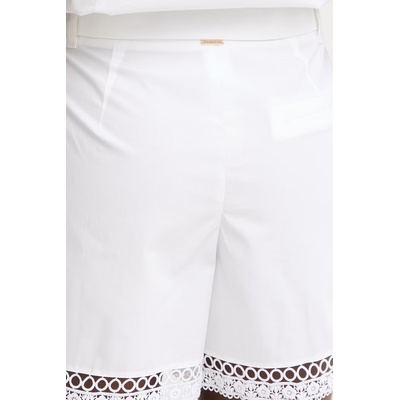 Twinset елегантен къс панталон дамски от памук с еластан (261TT2253)