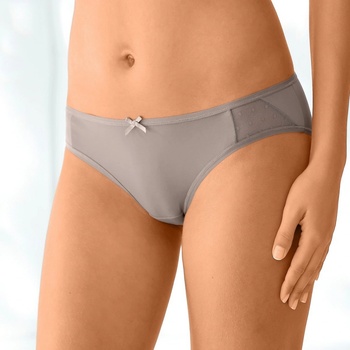 Blancheporte Midi nohavičky z mikrovlákna 2 ks hnedosivá