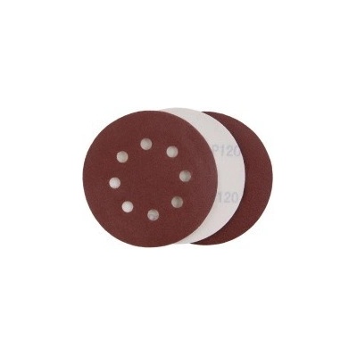 Brúsny papier so suchým zipsom, 125mm, P120, 8 otvorov, 3ks