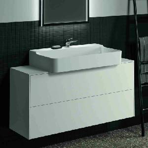 Ideal Standard Atelier Conca стенен шкаф с 2 чекмеджета и плот с централен изрез 120 см матово бяло (T3949Y1)