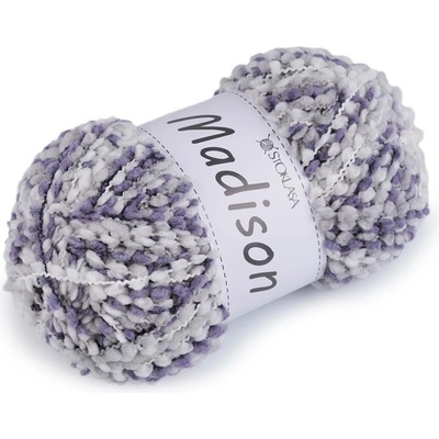 Pletací příze nopková Madison 100 g Varianta: 6 šedá světlá šedá, Balení: 1 ks 58806/150562/271516