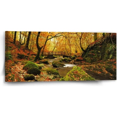 Sablio Obraz Most v lese - 110x50 cm