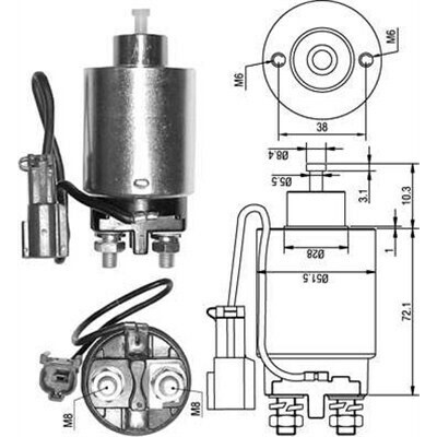 Elektromagnetický spínač pre żtartér MAGNETI MARELLI 940113050286
