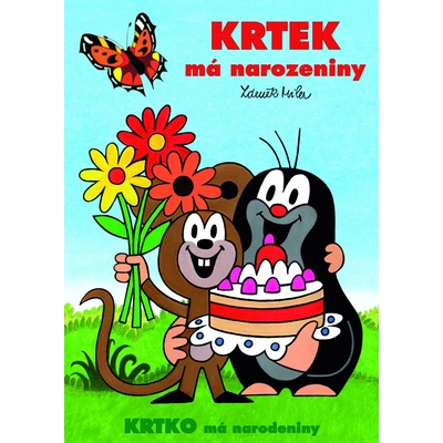Krtek má narozeniny omalovánky A4