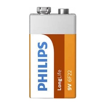Philips LongLife 6F22L1F/10 батерия за домакински уред Акумулаторна батерия 9V Цинк-въглерод (Phil-6F22L1F/10)
