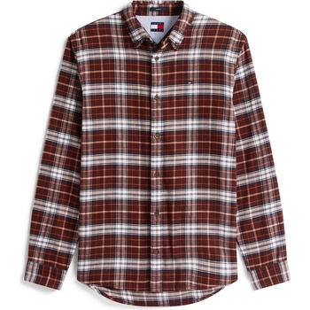 Tommy Hilfiger Риза с дълъг ръкав Tommy Jeans Men's TJ Flannel Long Sleeve Patterned Shirt - Rich Brown