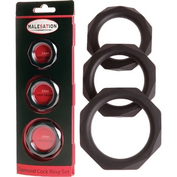 Image 1 of Malesation Diamond Cock Ring Set