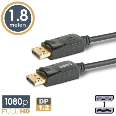 Delight DisplayPort - Displayport кабел 1, 8 м V1.2 (20333A) (20333A)