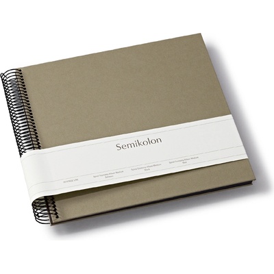 Semikolon Uni Economy фотоалбум, среден, сиво-кафяв, с черни страници (369994)