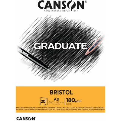 Canson Graduate Bristol kresliaci blok 180 g/m²20 listov A3 lepený