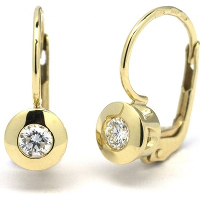 Klenoty Budín ručně vyrobené ze žlutého zlata s diamanty J-28432-17