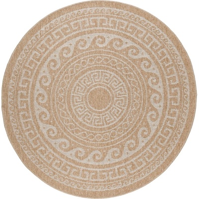 Ayyildiz Бежов кръгъл външен килим ø 80 cm Comilla - Ayyildiz Carpets (COMILLA80800887BEIGE)