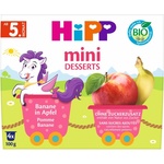 Hipp Био десерт Hipp - Банани и ябълки, 5 м+, 4 х 100 g (5820) - ozone