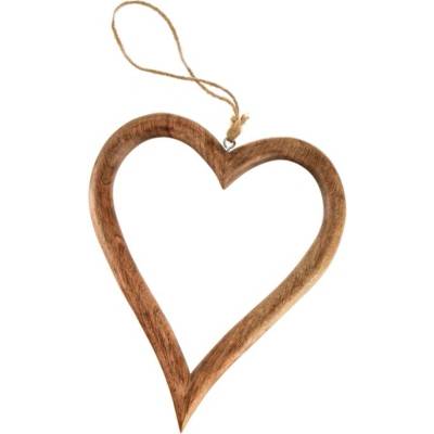 Sconto Závesná dekorácia srdce DAVIES mango, šírka 13 cm