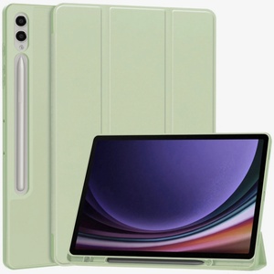 Techsuit Калъф за Samsung Galaxy Tab S9 Plus / S10 Plus / S9 FE Plus / S10 FE Plus - Flex Trifold - Matcha Green