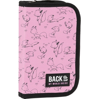 Image 1 of DERFORM Ученически несесер BackUP - Pink Fox, с 1 цип (PB3S28)