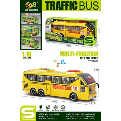 Alltoys Autobus školský žltý 1:16